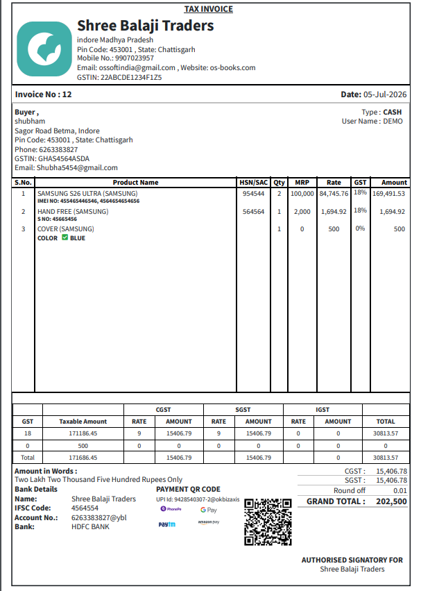 OS-BOOKS A4 tax invoice format 2