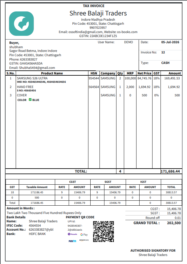 OS-BOOKS A4 tax invoice format 4