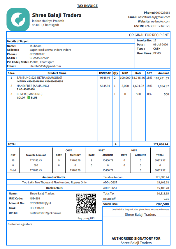 OS-BOOKS A4 tax invoice format 5