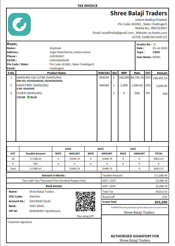 OS-BOOKS A4 tax invoice format 7